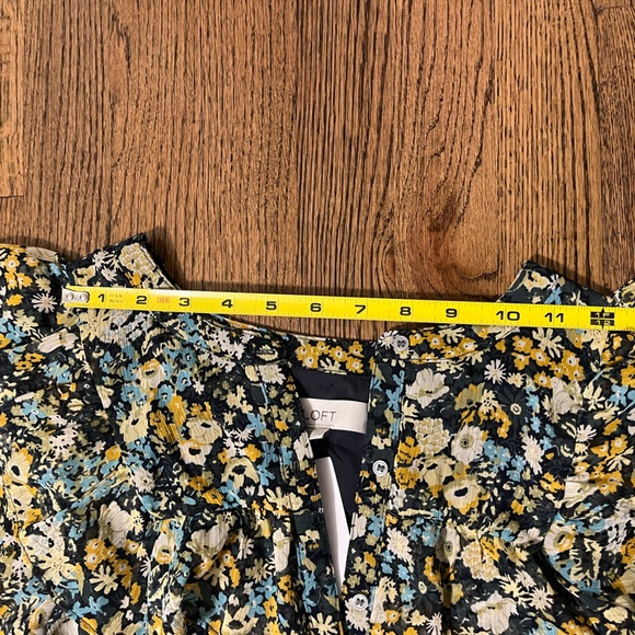 NWT Loft Floral Ruffle Midi Shirtdress - Picture 11 of 11